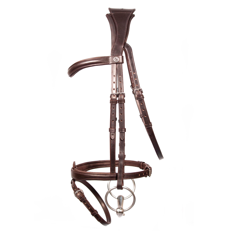 Henry James Flash Bridle - Havana Brown-1